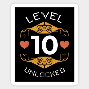 Retro Gaming Level 10 Unlocked Sticker